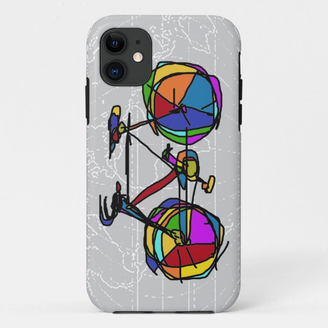 colourful bicycle pop art Case-Mate iPhone case (Back)