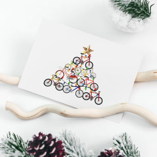 Colourful Bicycles Christmas Tree Ornament Gifts Postcard
