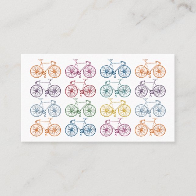 Colourful Bicycles Cycling Business Cards (Front)