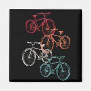 Colourful bicycles magnet
