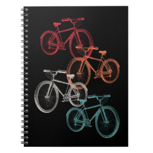 Colourful bicycles notebook