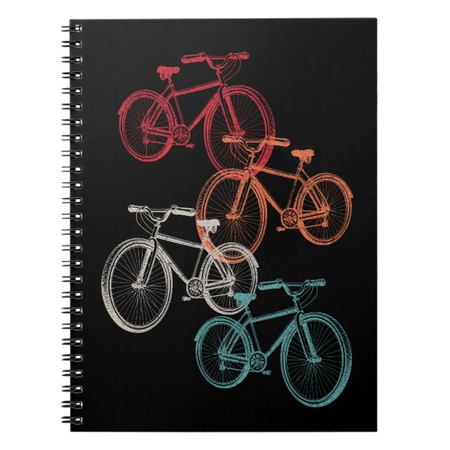 Colourful bicycles notebook (Front)