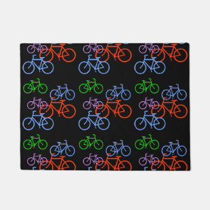 Colourful Bicycles Pattern Doormat