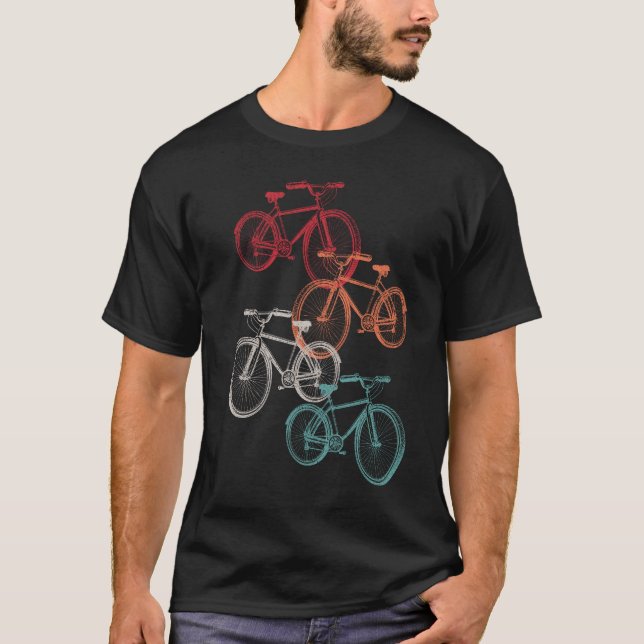 Colourful bicycles T-Shirt (Front)
