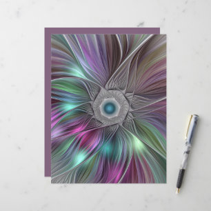 Colourful Big Flower Abstract Trippy Fractal Art