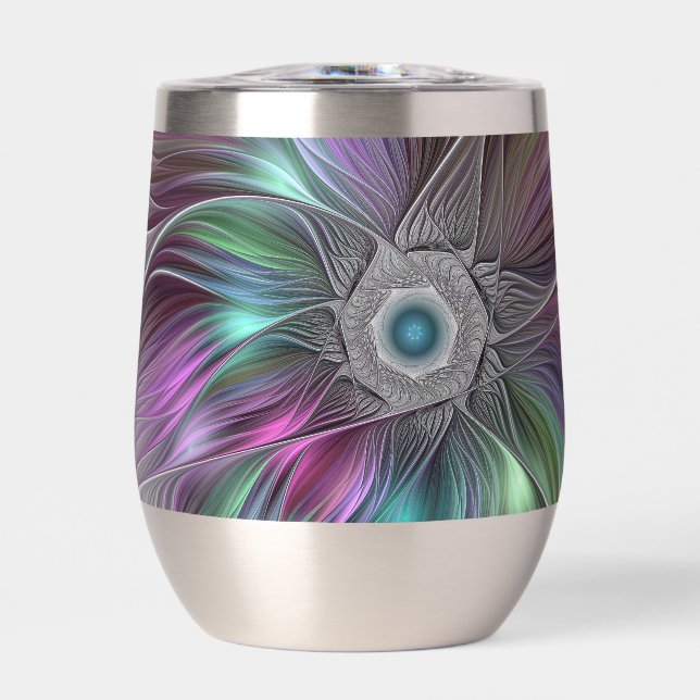 Colourful Big Flower Abstract Trippy Fractal Art (Front)