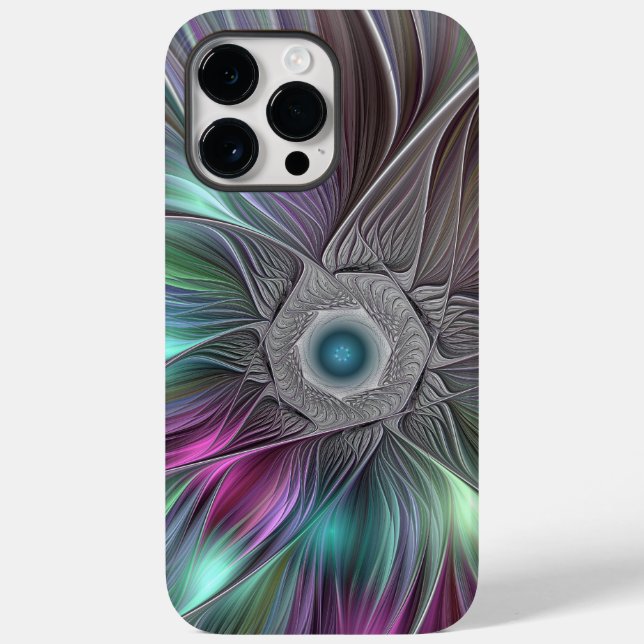 Colourful Big Flower Abstract Trippy Fractal Art Case-Mate iPhone Case (Back)