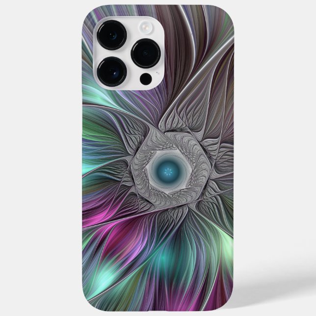 Colourful Big Flower Abstract Trippy Fractal Art Case-Mate iPhone Case (Back)