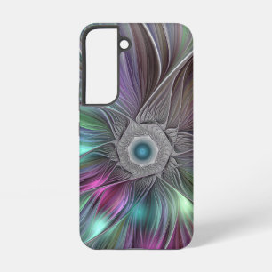 Colourful Big Flower Abstract Trippy Fractal Art Samsung Galaxy Case