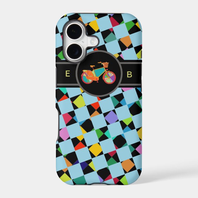 colourful bike geometric pattern (Back)