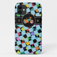colourful bike geometric pattern