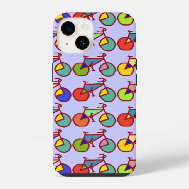 colourful bikes pattern iPhone case (Back)