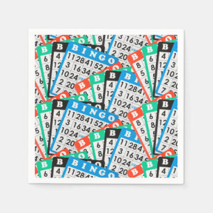 Colourful Bingo Card Collection Napkin
