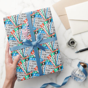 Colourful Bingo Card Collection Wrapping Paper