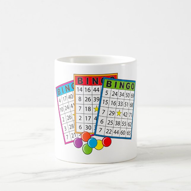 Colourful Bingo Game Cards with Chips Coffee Mug (Creator Uploaded)