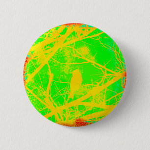 Colourful Bird 6 Cm Round Badge
