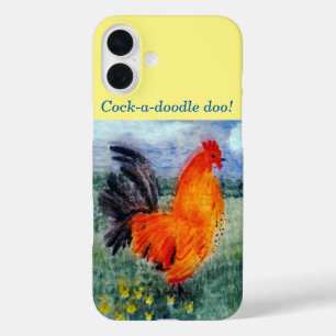 Colourful Bird Art Rooster Chicken iPhone 16 Plus Case