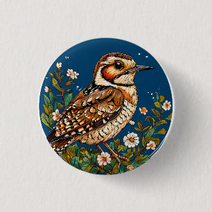 Colourful Bird Artwork 3 Cm Round Badge