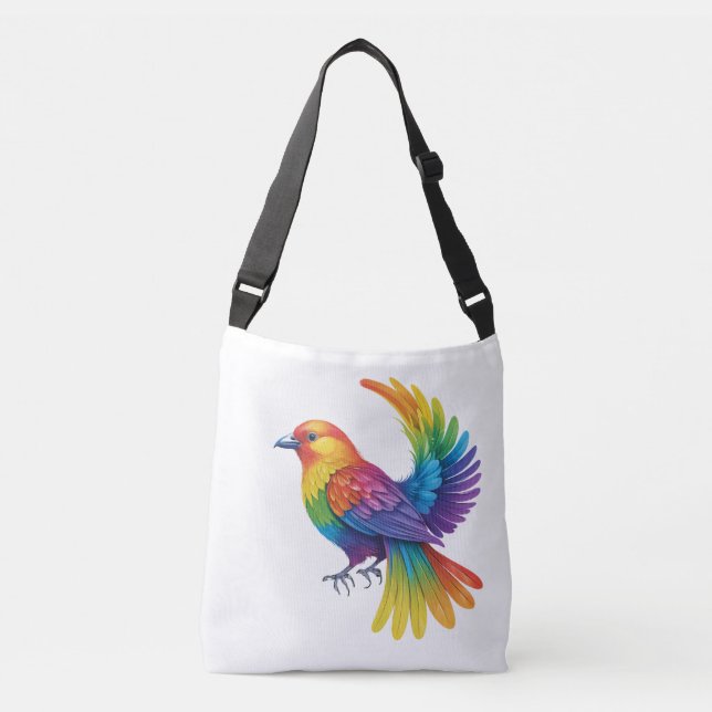 Colourful Bird Crossbody Bag (Front)