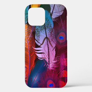 Colourful Bird Feathers Peacock  iPhone 12 Case