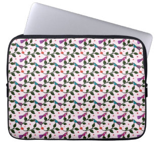 Colourful Bird Floral Seamless Pattern Tapestry Laptop Sleeve