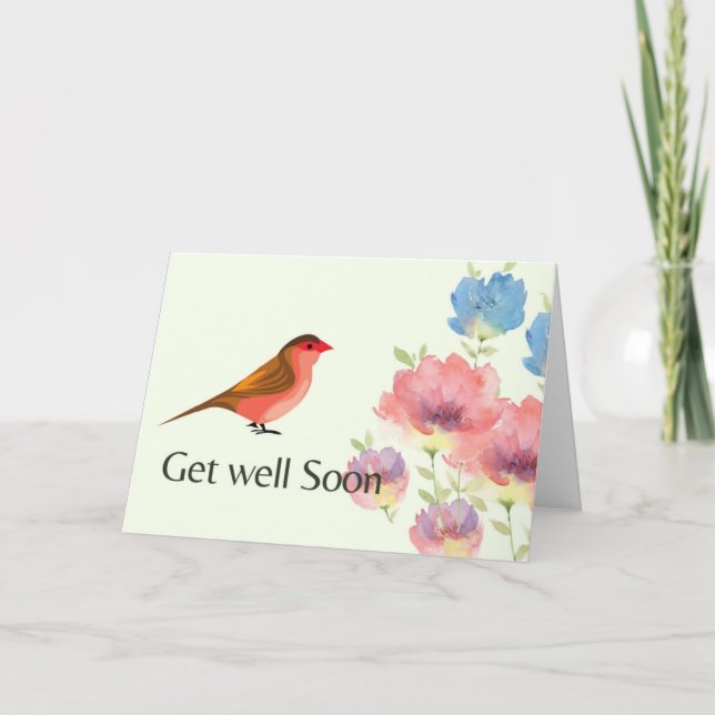 colourful bird holiday card (Front)