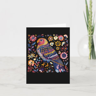 Colourful Bird Illustration Surrounded Card
