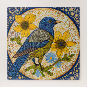 Colourful bird jigsaw puzzle