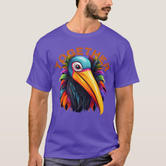 Colourful Bird Lover Art Vibrant Bird Inspiration  T-Shirt
