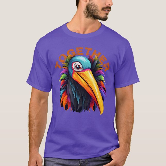 Colourful Bird Lover Art Vibrant Bird Inspiration  T-Shirt (Front)