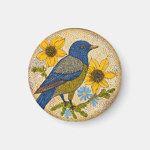 Colourful bird magnet