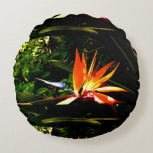 Colourful Bird Of Paradise Flower Pillow