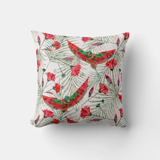 Colourful bird of Paradise stylish Cushion (Front)