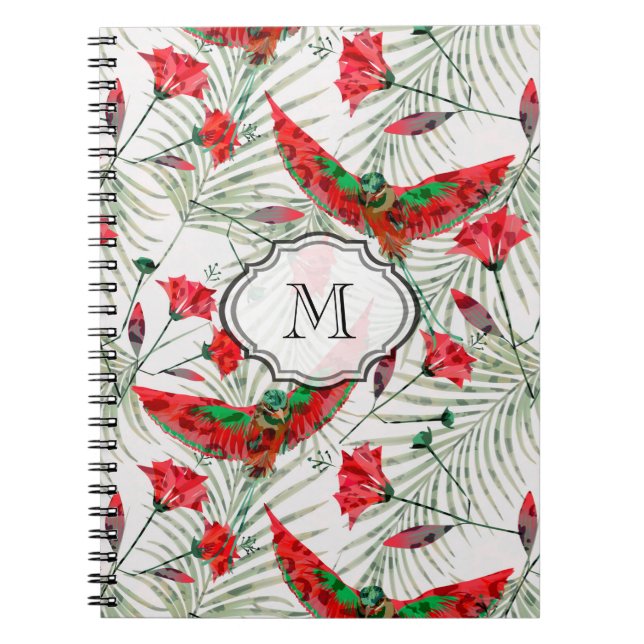 Colourful bird of Paradise stylish Notebook (Front)