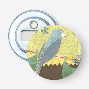 Colourful Bird on a Wire Bottle Opener