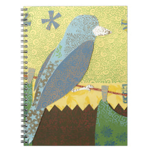 Colourful Bird on a Wire Notebook