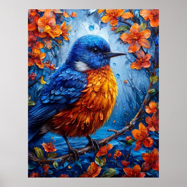Colourful bird poster (Front)
