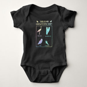 Colourful Bird Types Birding my Birdwatching Baby Bodysuit