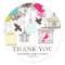 Colourful Birdcages Baby Shower Thank You Stickers