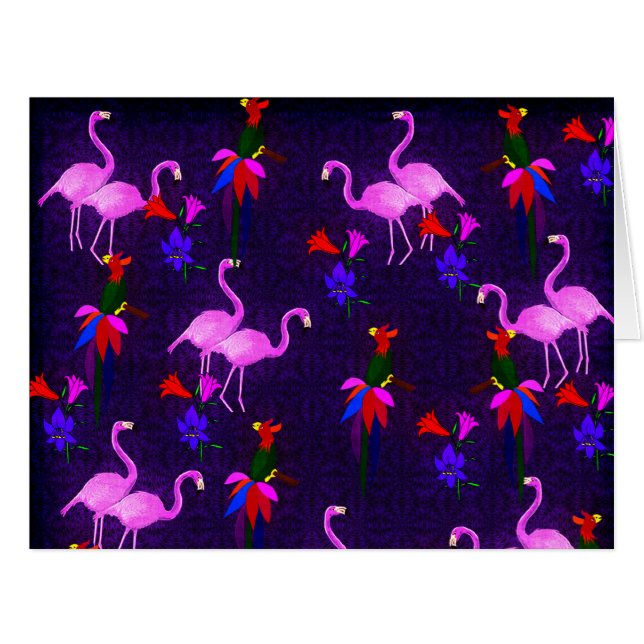 Colourful Birds and Pink Flamingos (Front Horizontal)