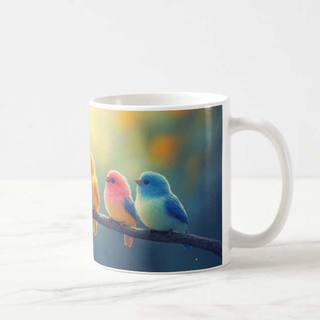 Colourful birds coffee mug (Right)