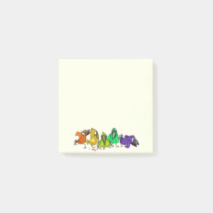 Colourful Birds Funny Post-it® Notes