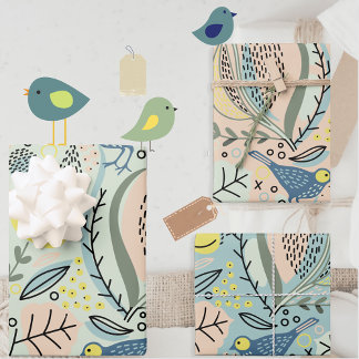 Colourful Birds Gift Wrap
