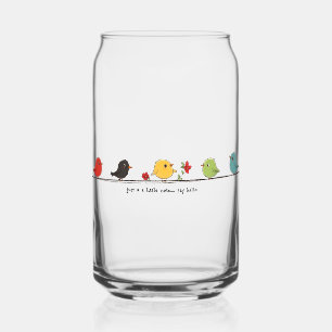 Colourful Birds Glass Tumbler 