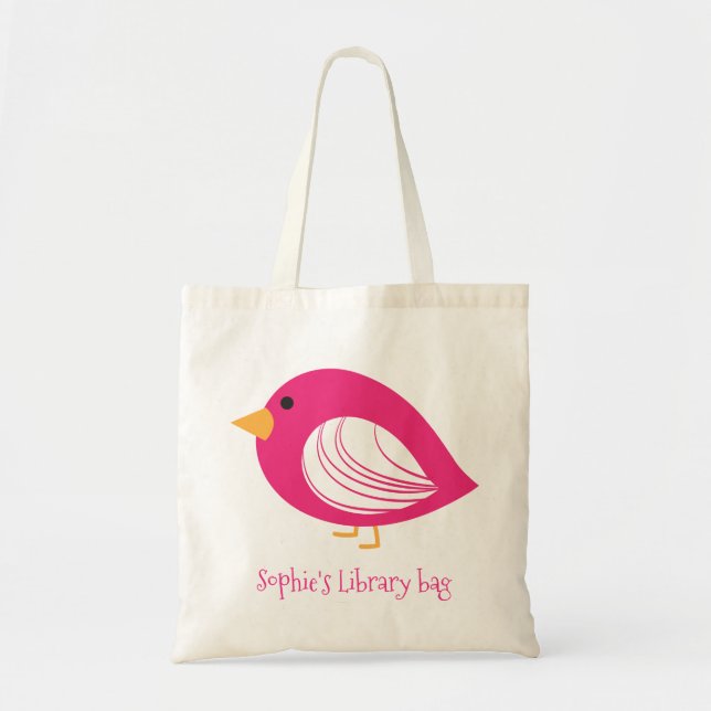 Colourful birds kid's library Tote Bag (Front)