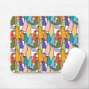 Colourful Birds Mouse Pad