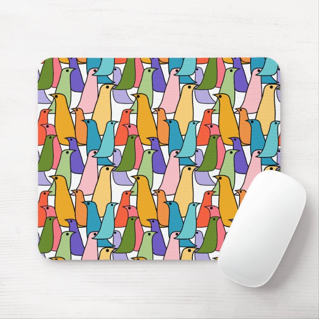 Colourful Birds  Mouse Pad (With Mouse)