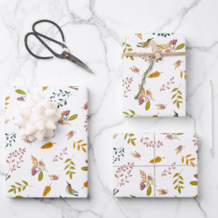 Colourful birds wrapping paper sheet