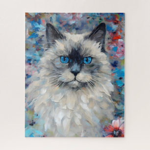 Colourful Birman Cat Jigsaw Puzzle
