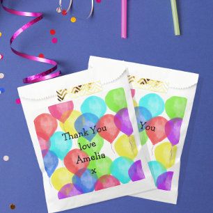 Colourful Birthday Balloon Party Favour Bag